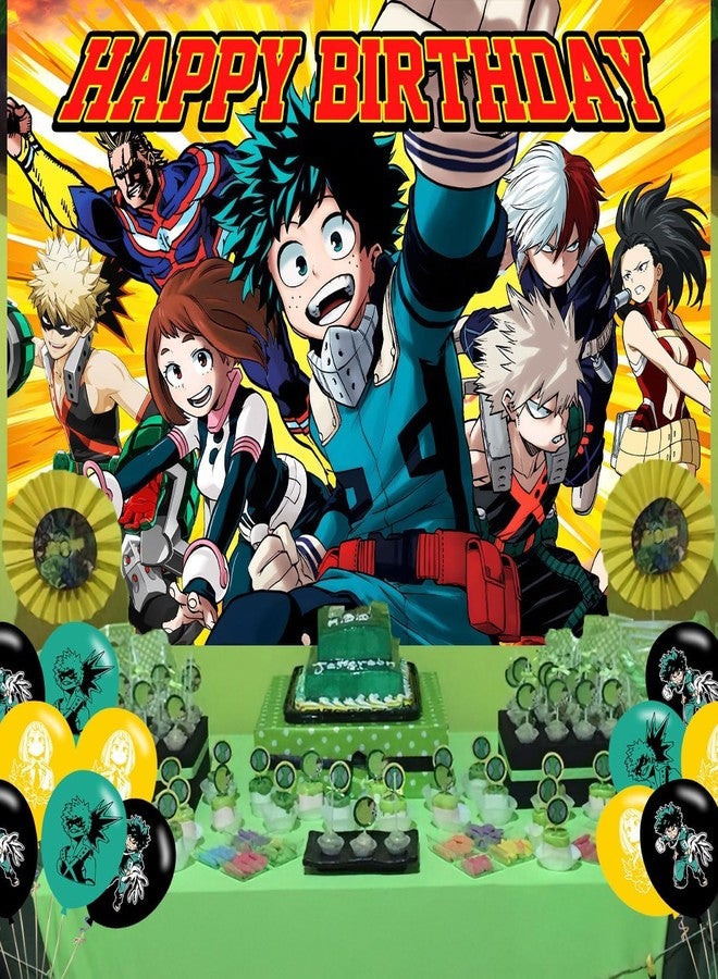 karg Academia My Hero Party Supplies - 5x3FT Backdrop & Banner for Boys & Girls' Academia Theme Birthday Party Decoration - Image 5